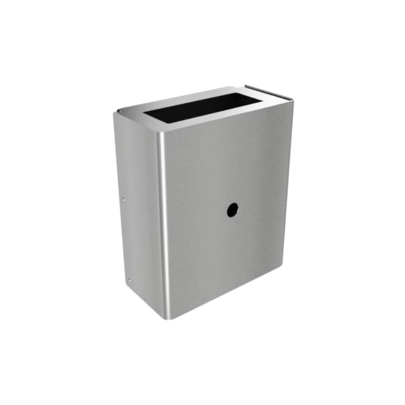 Poubelle murale basculante taille M 20 litres,avec couvercle inox brossé 316