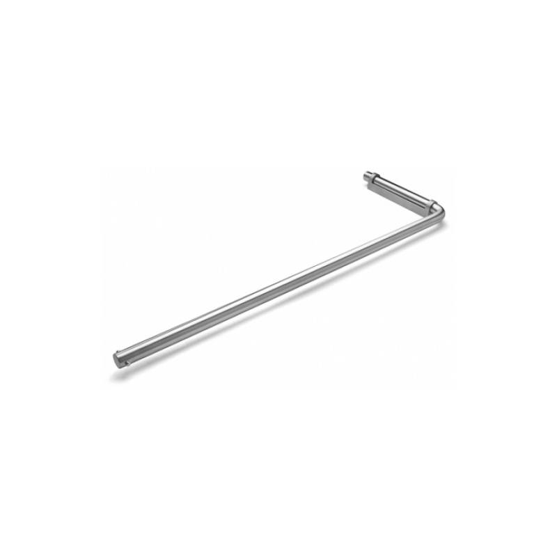 Porte serviette rabattable Ø 14x465/471 mm, support inox, inox brossé 316