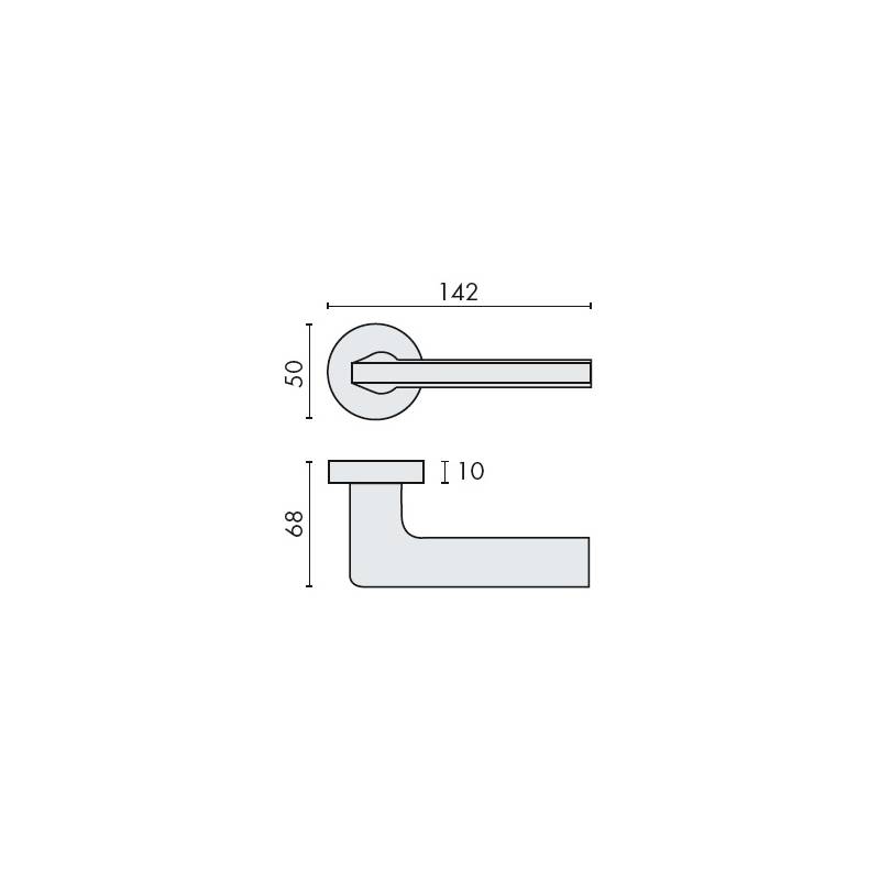 Paire de béquilles GIRA sur rosace ronde, chromé