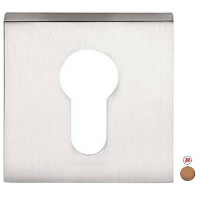 Paire de rosaces carrées clé I (CC6), vintage mat