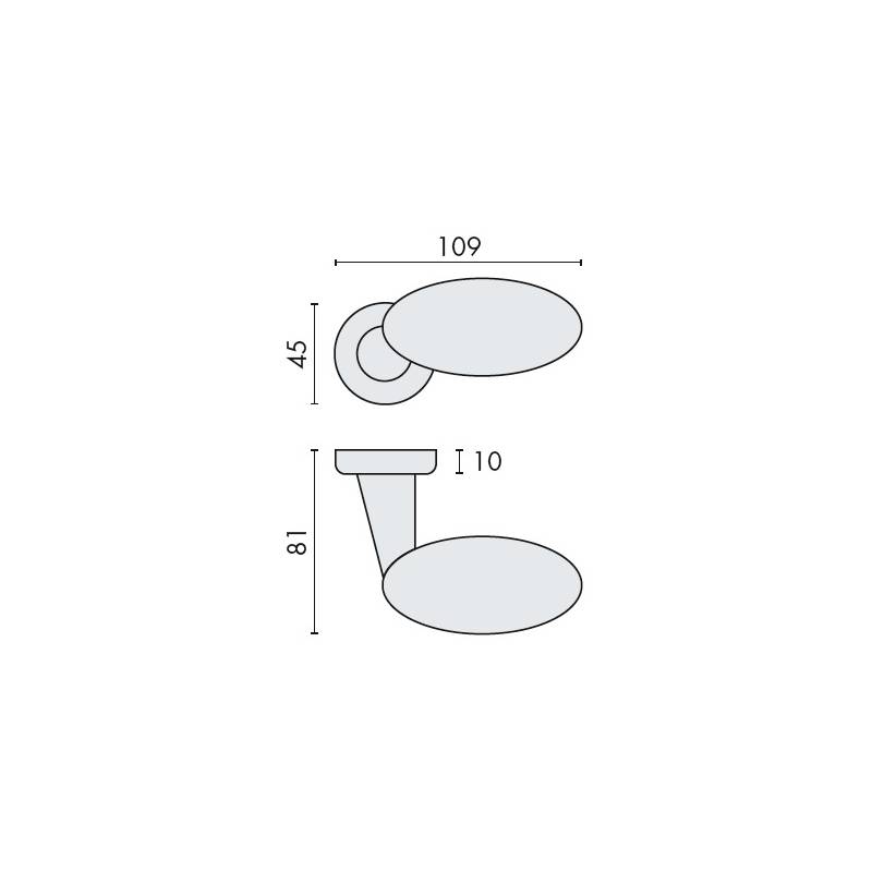 Paire de béquilles ROBOT 75 sur rosace ronde, chromé