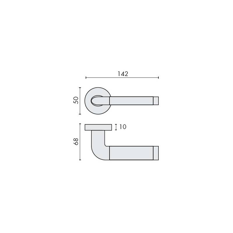 Paire de béquilles TAIPAN sur rosace ronde, chromé/chromé mat