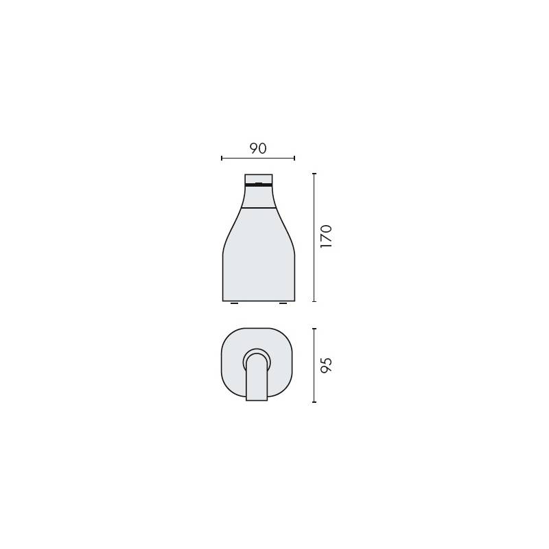 Distributeur de savon liquide à poser, 500 ml, chromé/verre, ALIZE