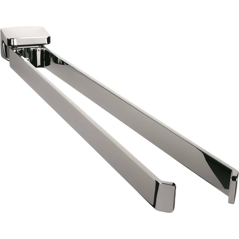 Porte-serviette double orientable 380 mm, chromé, ALIZE
