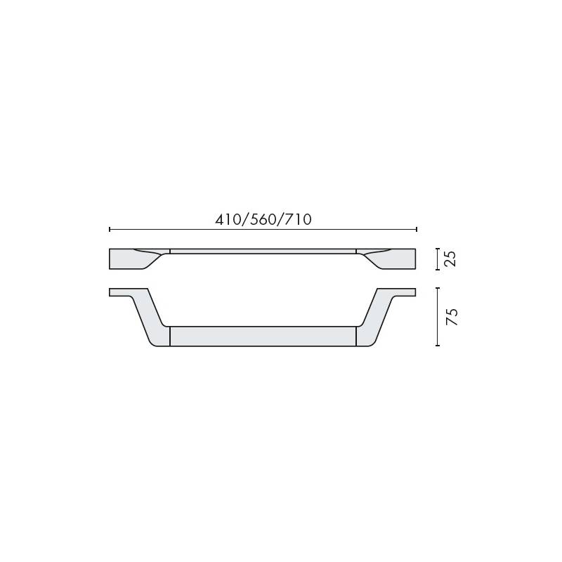 Porte-serviette 710 mm, chromé, ALIZE