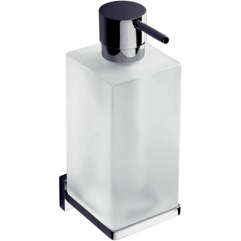 Distributeur de savon liquide mural, 310 ml, chromé/verre, LOOK