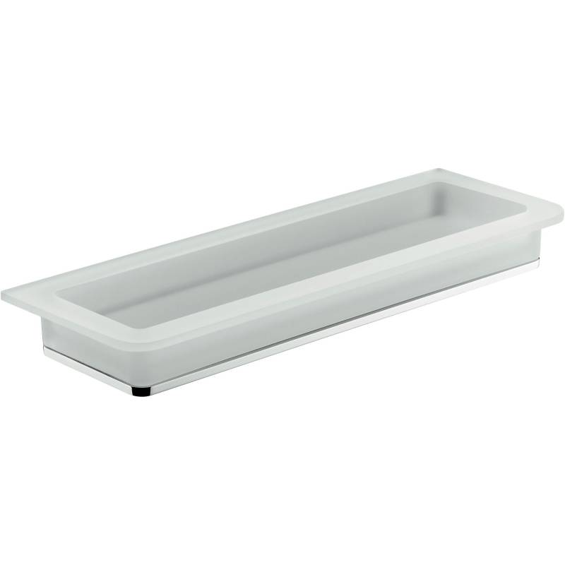 Porte-éponge à poser, chromé/verre, LULU