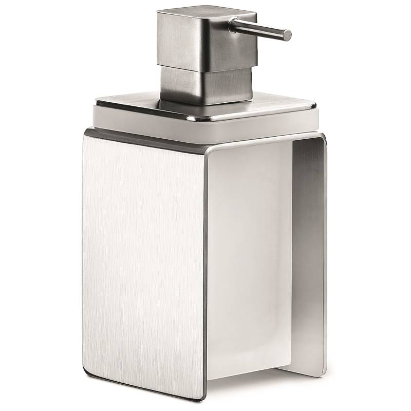 Distributeur de savon liquide à poser, 220 ml, inox/verre, OVER
