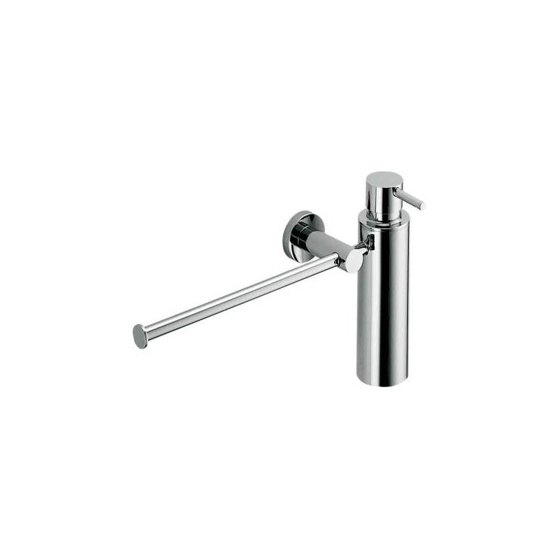 Distributeur de savon liquide (150 ml) et porte-serviette, chromé, PLUS