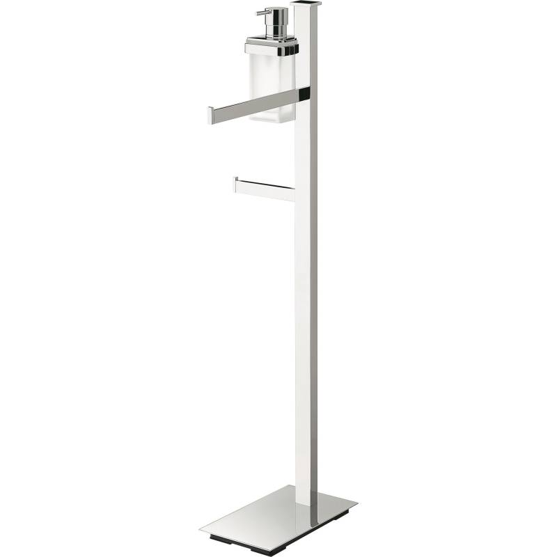 Console porte-serviette/dérouleur papier WC/dist. de savon, gche, chr/ve, UNITS