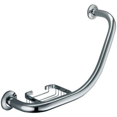 Barre d'appui 430 mm avec porte-savon, chromé, COMPLEMENTS