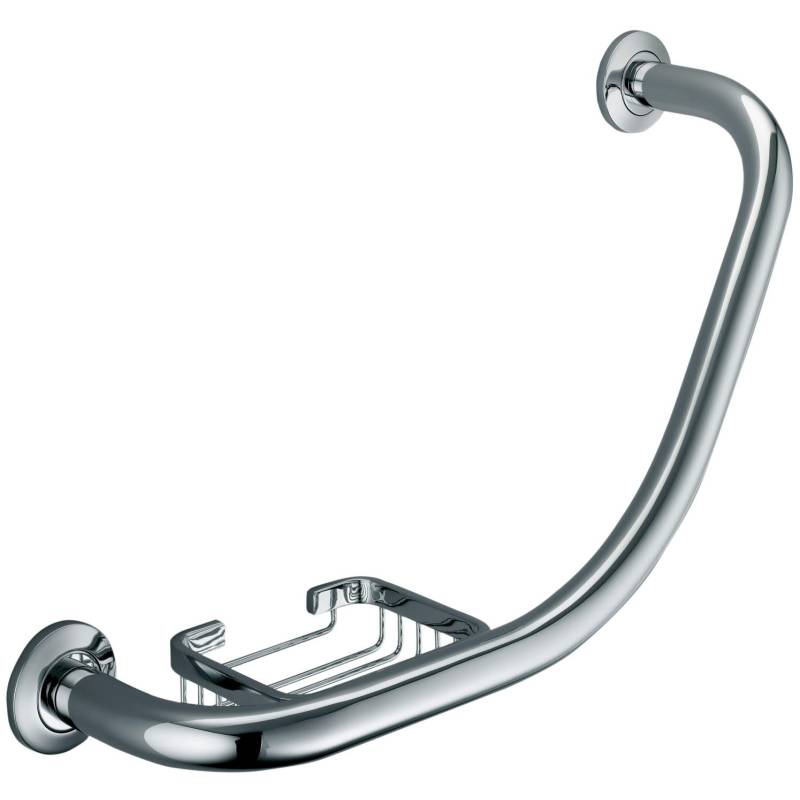 Barre d'appui 430 mm avec porte-savon, chromé, COMPLEMENTS