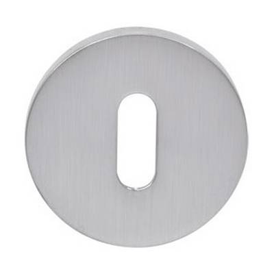 Paire de rosaces rondes clé L (BCF), chromé mat