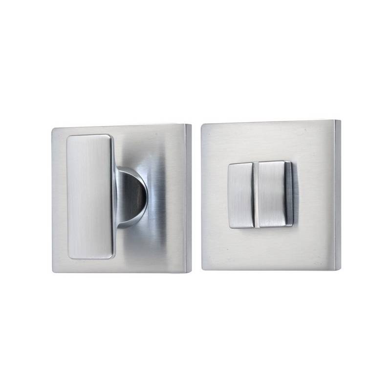 Paire de rosaces carrées conda sans voyant (CC6), chromé mat