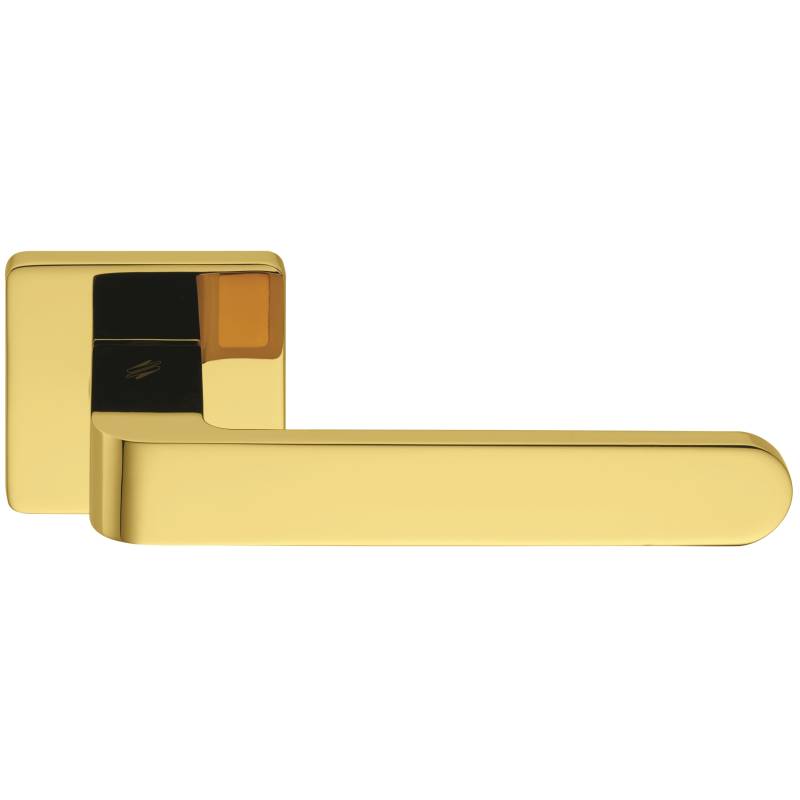 Paire de béquilles FEDRA sur rosace carrée, laiton poli