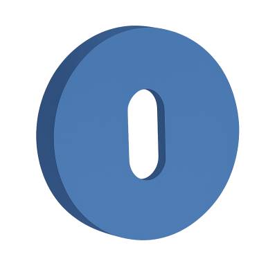 Paire de rosaces rondes MOOD ONE/DUE clé L (BC),C12 bleu capri