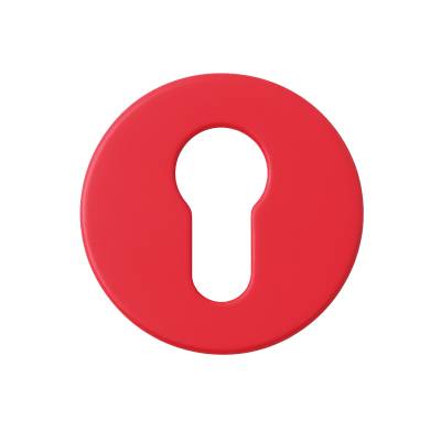 Paire de rosaces rondes MOOD ONE/DUE clé I (BC),C07 rouge framboise