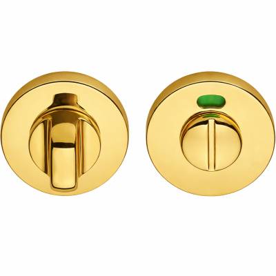 Paire de rosaces rondes conda avec voyant (BC), laiton poli