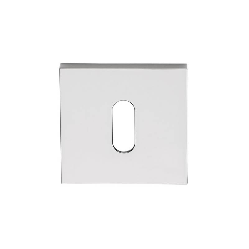 Paire de rosaces carrées clé L (CC6), chromé