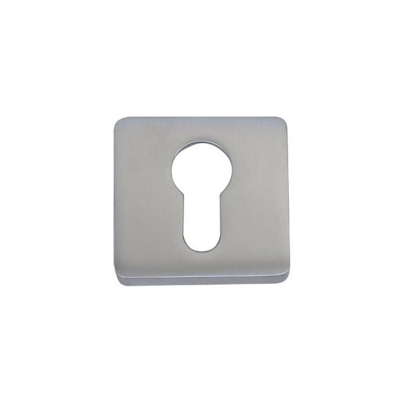 Paire de rosaces carrées clé I (CR6), chromé mat