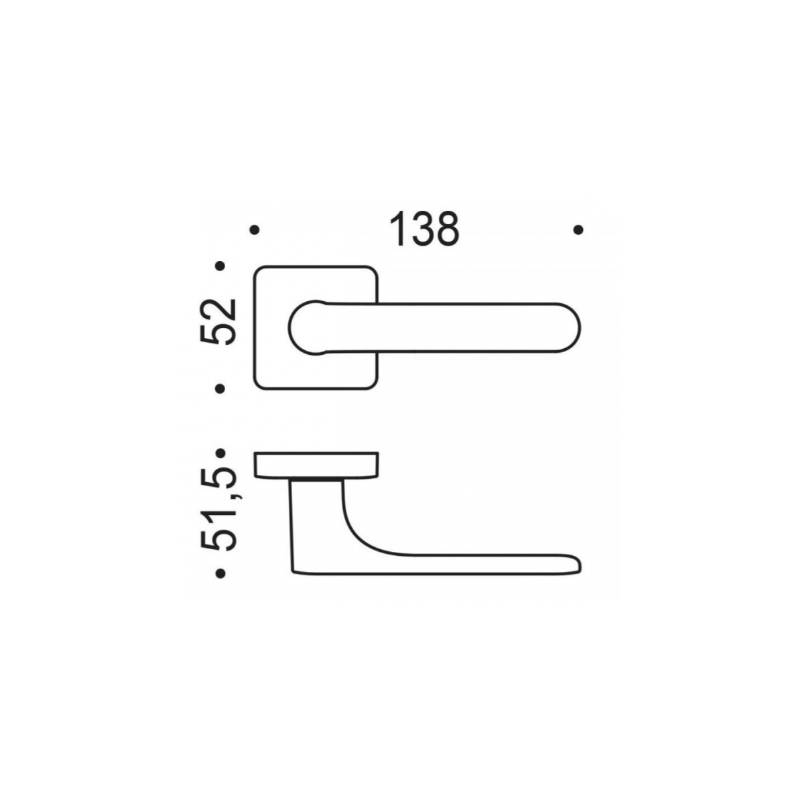 Paire de béquille MOOD ONE Q sur rosace carrées C01 blanc