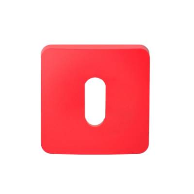 Paire de rosaces carrées MOOD ONE/DUE clé L (CR),C07 rouge framboise