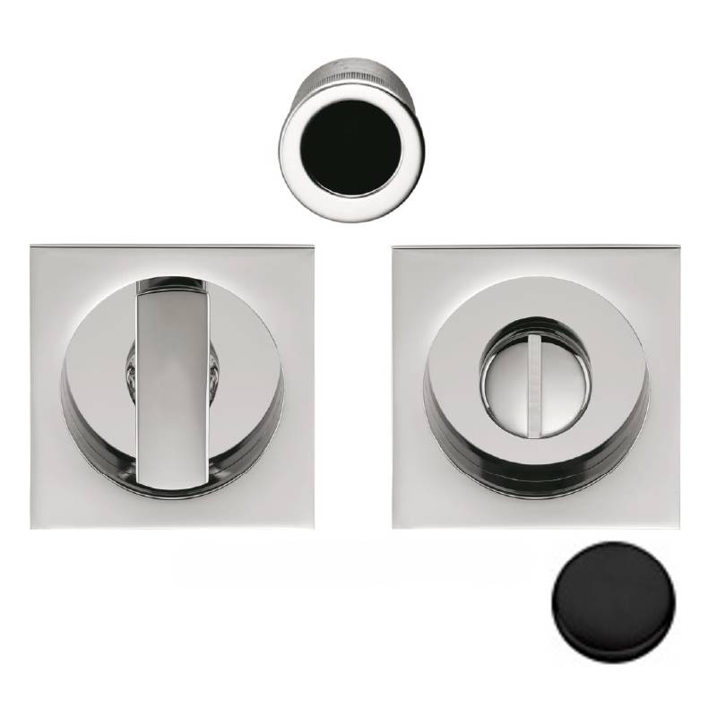 Cuvette encastrée OPEN SQ avec serrure, carrée 57 mm,grafite mat