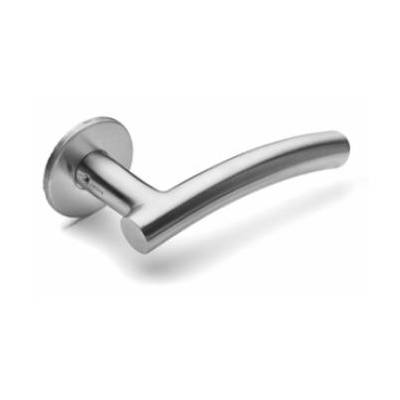 Paire de béquilles B 19 mm sur rosace ronde, inox brossé 316