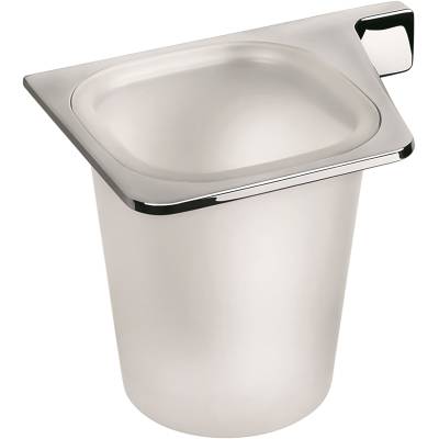 Porte-verre mural, gauche, chromé/verre, ALIZE