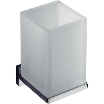 Porte-verre mural, chromé/verre, LOOK