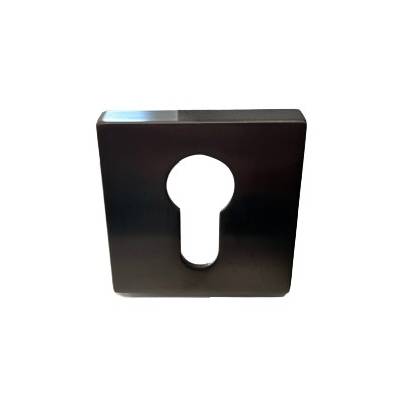 Paire de rosaces carrées clé I (CC), grafite mat