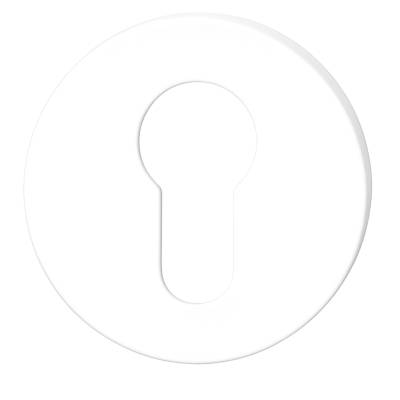 Paire de rosaces rondes MOOD ONE/DUE clé I (BC),C01 blanc