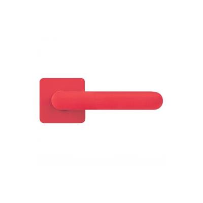 Paire de béquille MOOD ONE Q sur rosace carrées C07 Rouge framboise