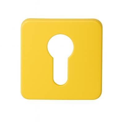 Paire de rosaces carrées MOOD ONE/DUE clé I (CR),C09 jaune citron