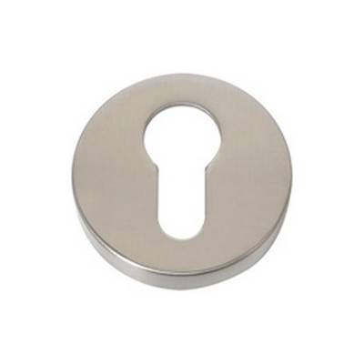 Paire de rosaces rondes clé I (BC), nickel mat