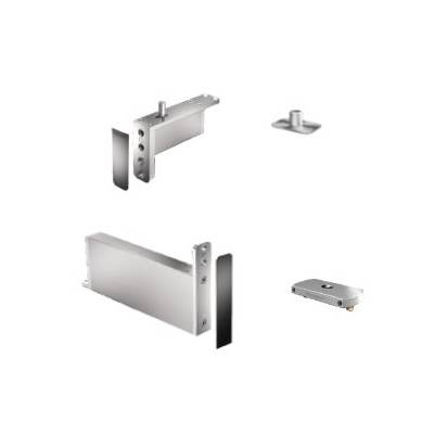 Ensemble pivot Système M+ réf. STM+40-G/TP40  avec plaque rectangulaire inox