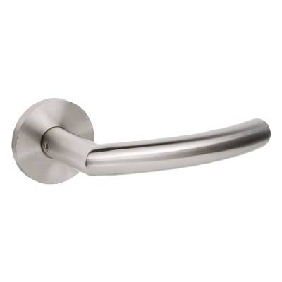 Paire de béquilles C 19 mm sur rosace ronde, inox brossé 304