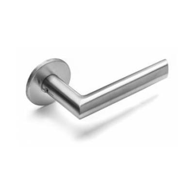 Paire de béquilles FF 19 mm sur rosace ronde, inox brossé 316