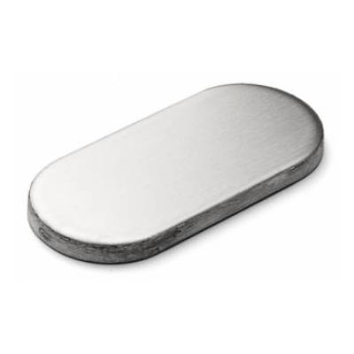 Paire de rosaces ovales pleines, inox brossé 316 EA 43 mm