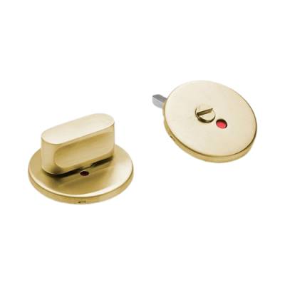 Paire de rosaces rondes WC, carré 6 mm, porte ép. 31-47 mm, inox brossé 316