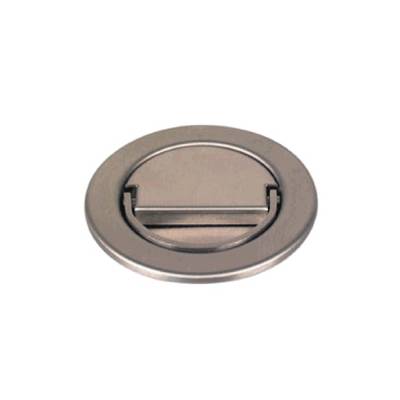 Cuvette ronde encastrée  Ø 80 mm, carré 8 mm, inox brossé 316
