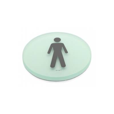 Pictogramme à coller Ø 76 mm, Homme, acrylique