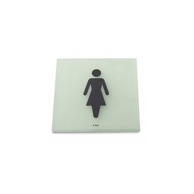 Pictogramme carré à coller 86x86 mm, Femme, acrylique