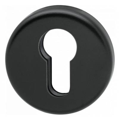 Paire de rosaces rondes clé I (BR), noir mat