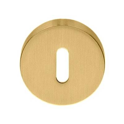 Paire de rosaces rondes clé L (BC), laiton mat