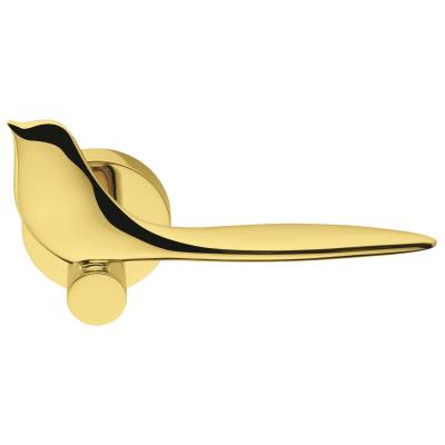 Paire de béquilles TWITTY sur rosace ronde, laiton poli