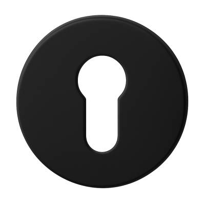 Paire de rosaces rondes MOOD ONE/DUE clé L (BC),C03 noir