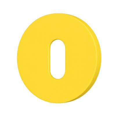 Paire de rosaces rondes MOOD ONE/DUE clé L (BC),C09 jaune citron