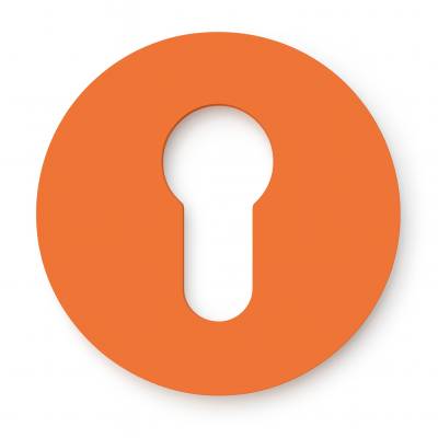 Paire de rosaces rondes MOOD ONE/DUE clé I (BC), C08 orange sunset