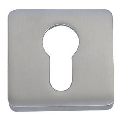 Paire de rosaces carrées clé I (CR6), chromé mat